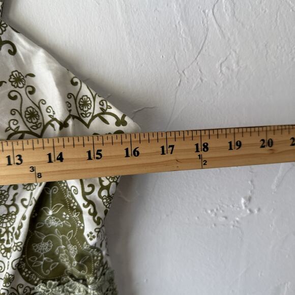 Y Apparel Dress Y2k Fairy Small White Green Boho‎ Sundress Crochet Lace Midi - Picture 4 of 9